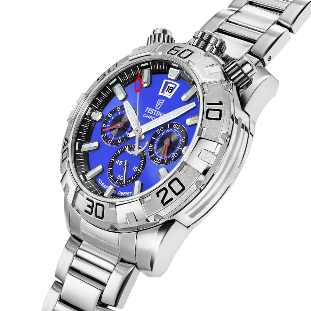 Festina Herrenuhr Chronograph aus Edelstahl 316L