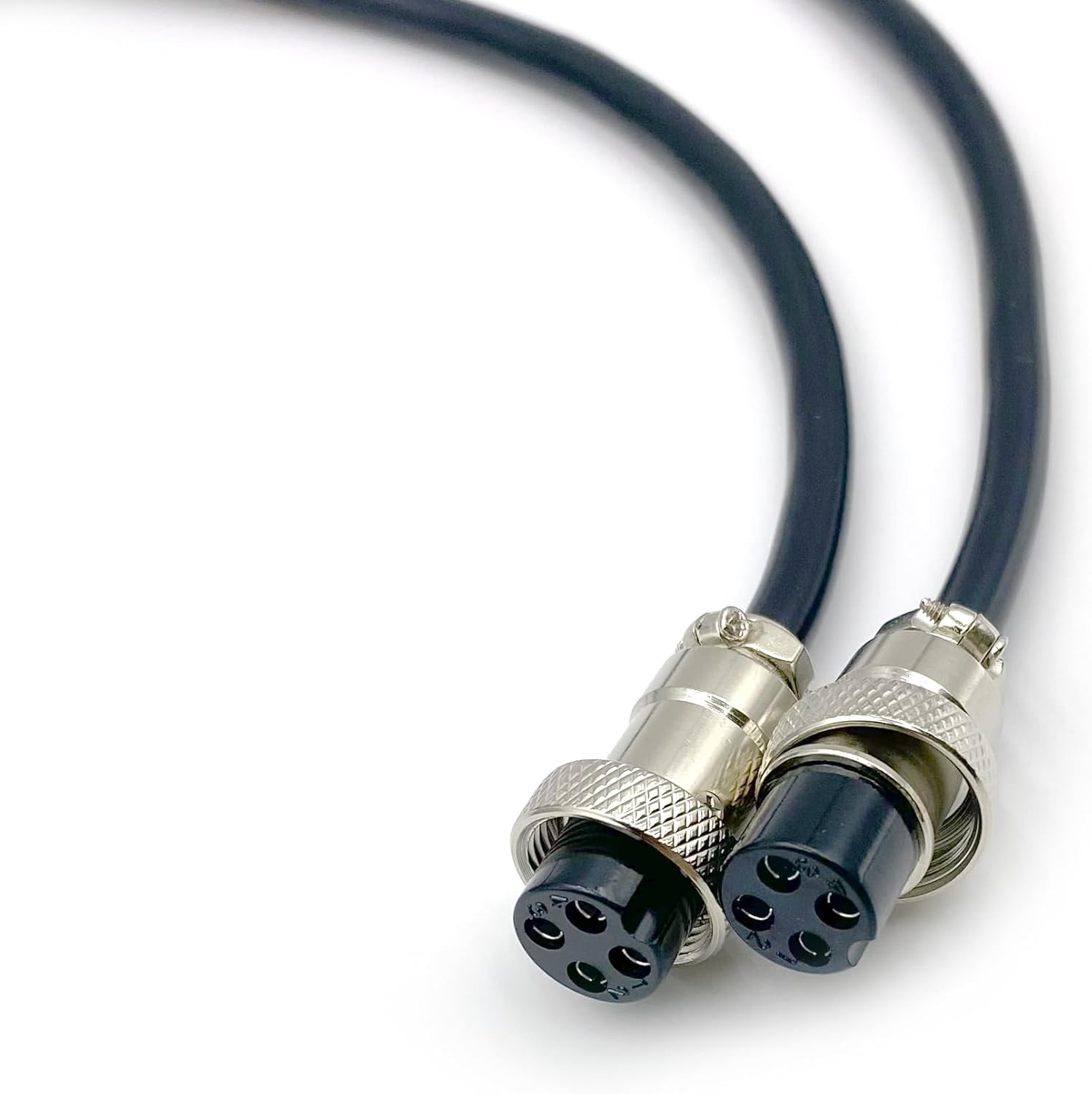 29.53 ft GX16 4 Pin Double Female Head Aviation Cordset, GX16 4Pins Female to Female Connector Electrical Cable Panel Mount Circular Metal Aviation Adapter Cordset for Ships 20AWG (9meter)