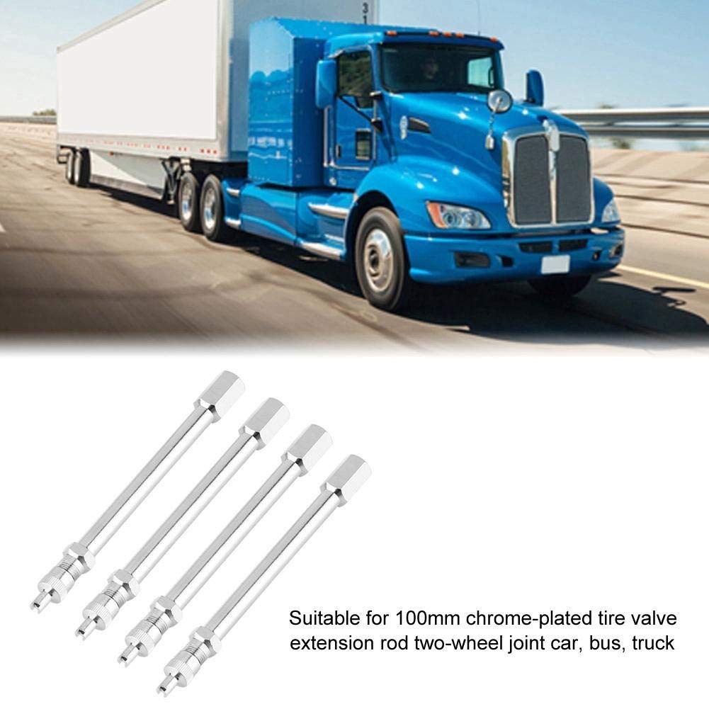 4pcs 25mm Chrome Pneu Soupape Capuchon Extension Adaptateur Pour
