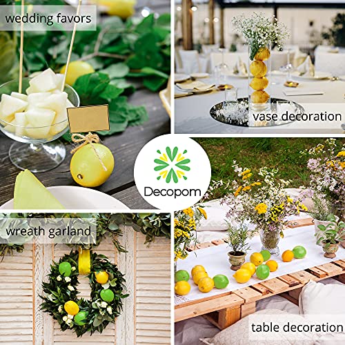 Fake Lemons Limes and Slices Set 36 Kit Decoration Faux Citrus Fake Fruit Artificial Lemons