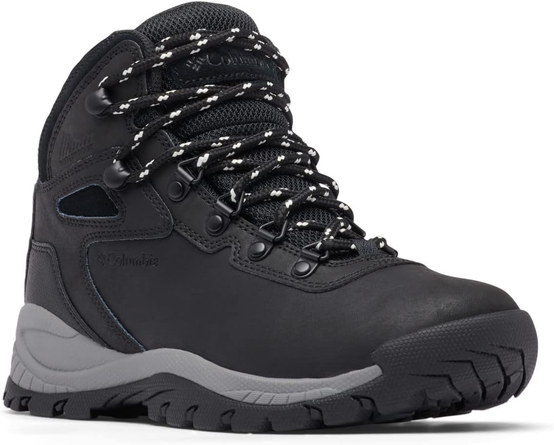 Columbia Women's Newton Ridge Plus mid rise hiking boots, Black (Black x Chalk), 10 UK