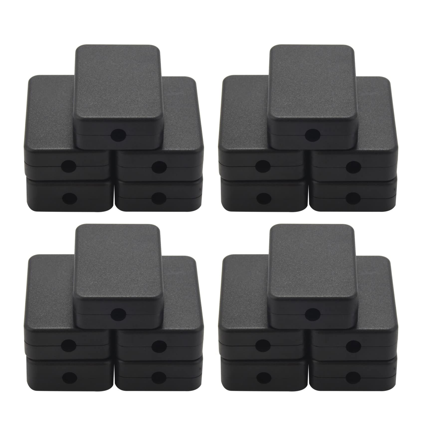 Jnchdghwa Black 20Pcs Waterproof Plastic Electric Project Case Junction Box 55X35x15mm