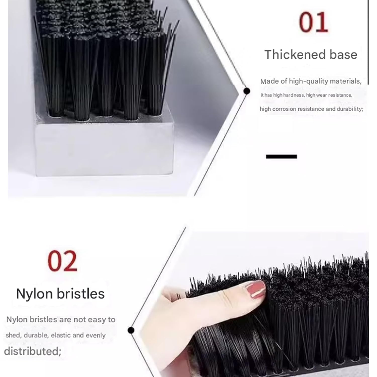 2 PVC Countertop Brush Board Brush Work Brush Board Platform Shock-Absorbing Board Brush Suitable for Factory-1000mm(50mm)