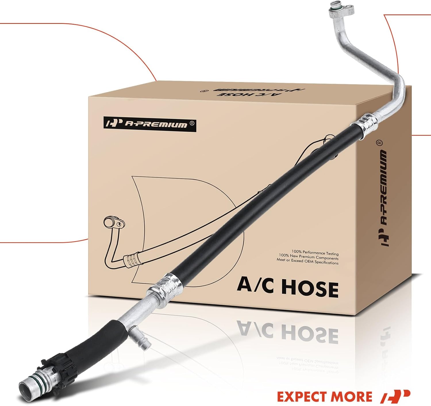 A-Premium A/C Suction Line Hose Assembly Compatible with Mitsubishi Galant 2007-2010 L4 2.4L, Compressor to Evap