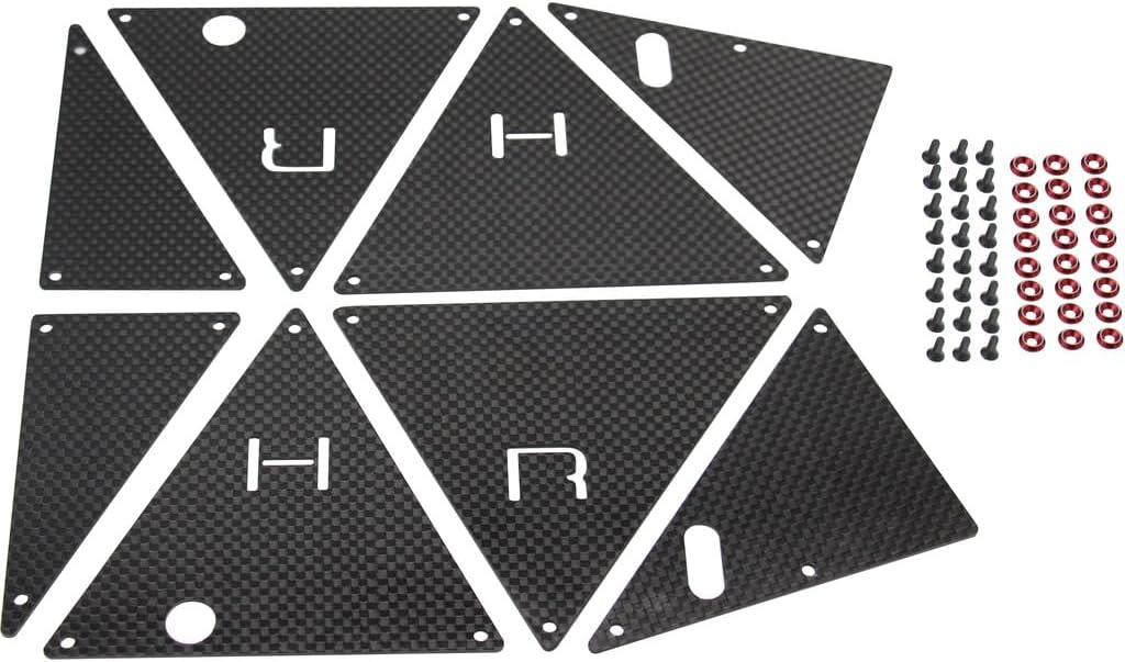 Hot Racing TUDR14G Carbon Fiber Tube Chassis Side Innter Panels TRA UDR