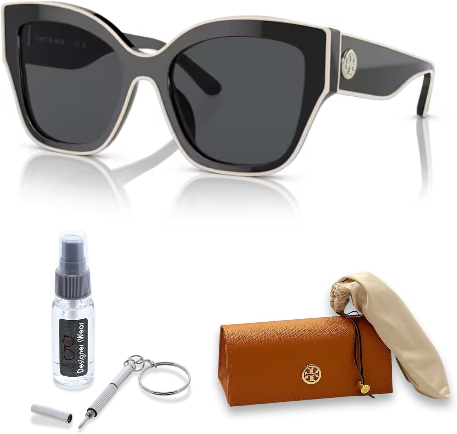 Tory Burch TY7184U Cateye Sunglasses for Women +BUNDLE with ACCESSORY EYEWEAR KIT - Image 2