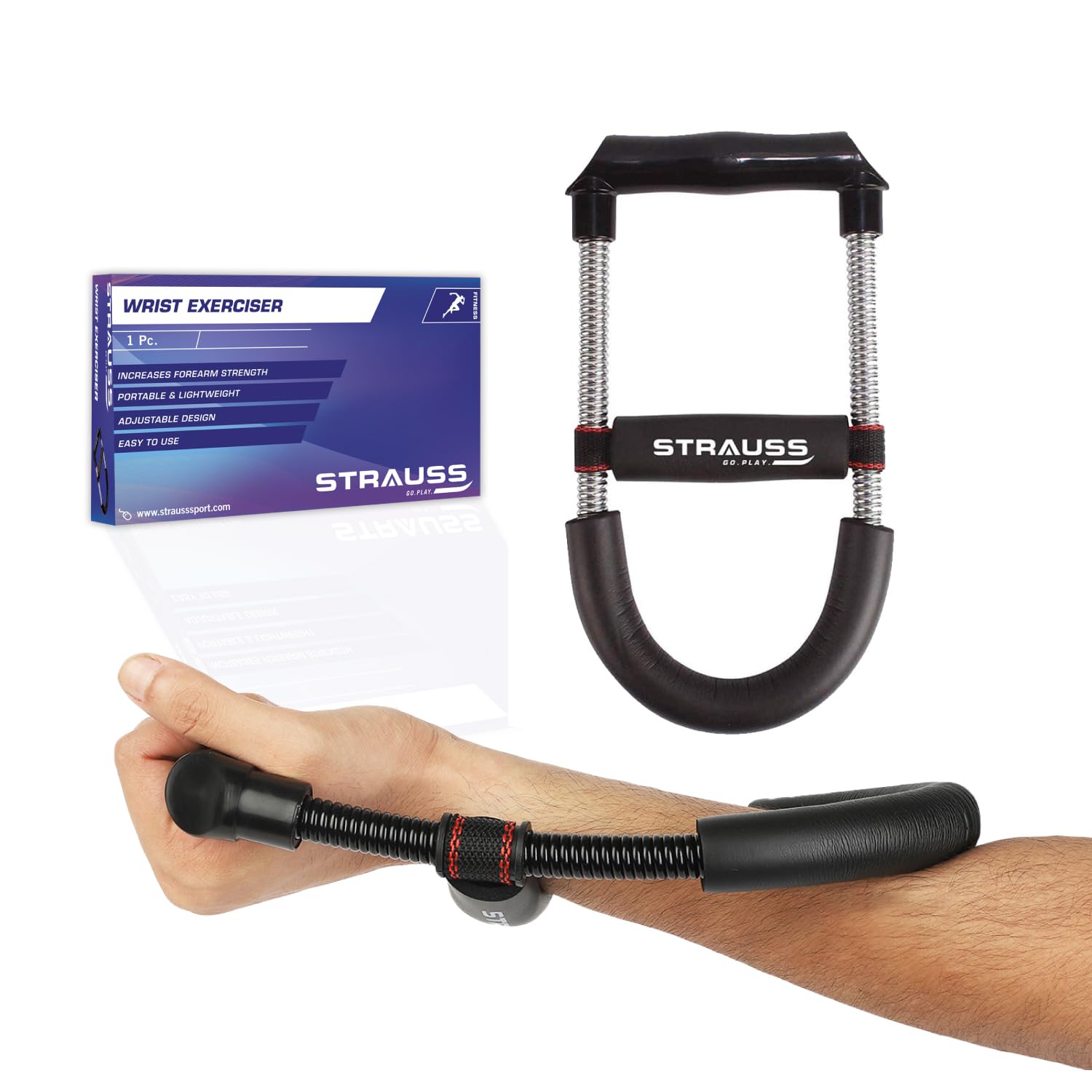 Strauss Wrist/Forearm Strengthener |Improves Grip Strength |Arm Exercise Equipment for Forearm Workout |Adjustable Resistance |Hand and Wrist Strength Trainer|Ideal for Athletes, (Silver) (B07PSHVZT9) Amazon Price History, Amazon Price Tracker
