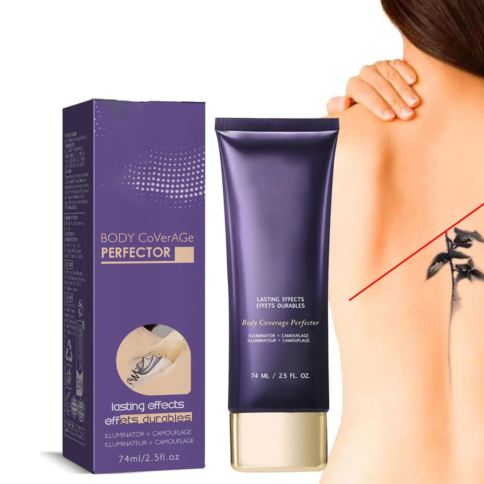 Copri Tatuaggi, Correttore per Coprire Tatuaggi, Trucco per Gambe Impermeabile, Correttore per il Corpo, Fondotinta Impermeabile