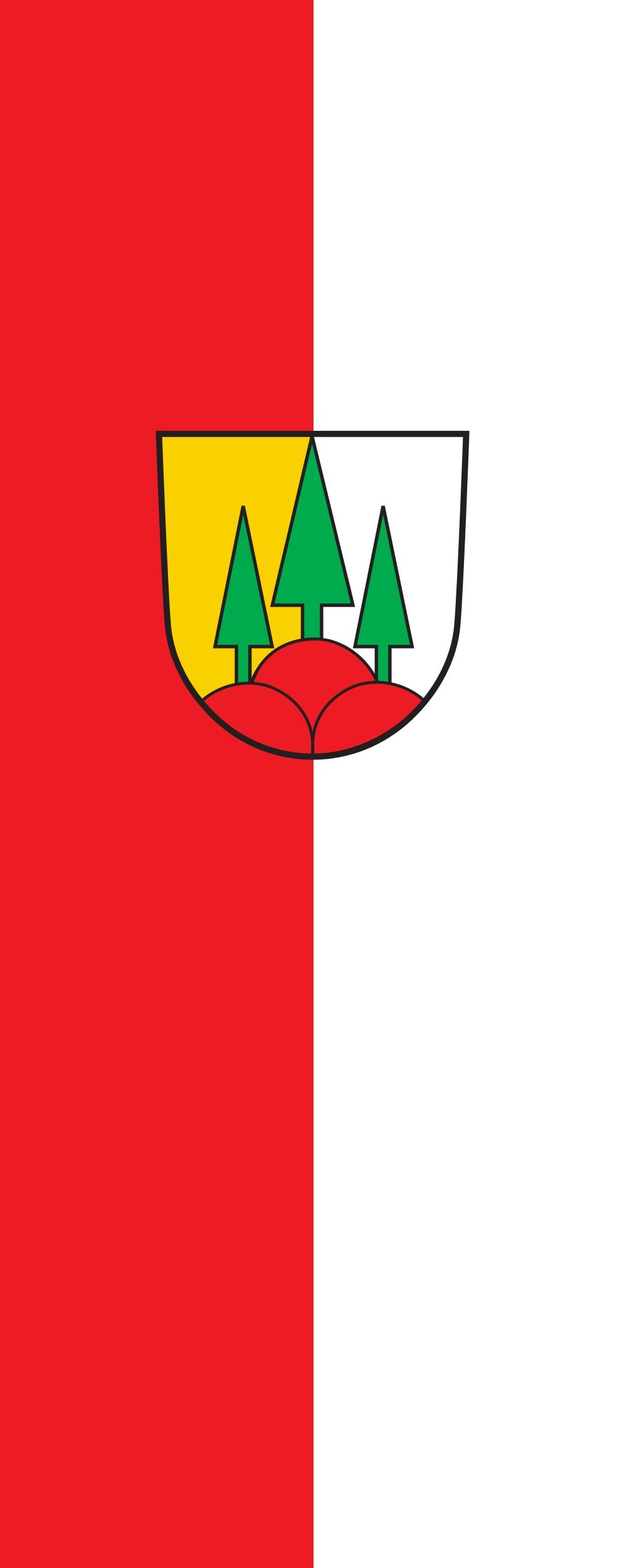 Drapeau Simonswald vertical de 3.5m² mesurant 300x120cm pour mât