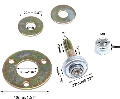 Miniatura 2 de 4 Unidades M8x45mm Hierro Galvanizado Mecedora Hardware Cojinete Piezas de conexión Tornillos Pernos Kits