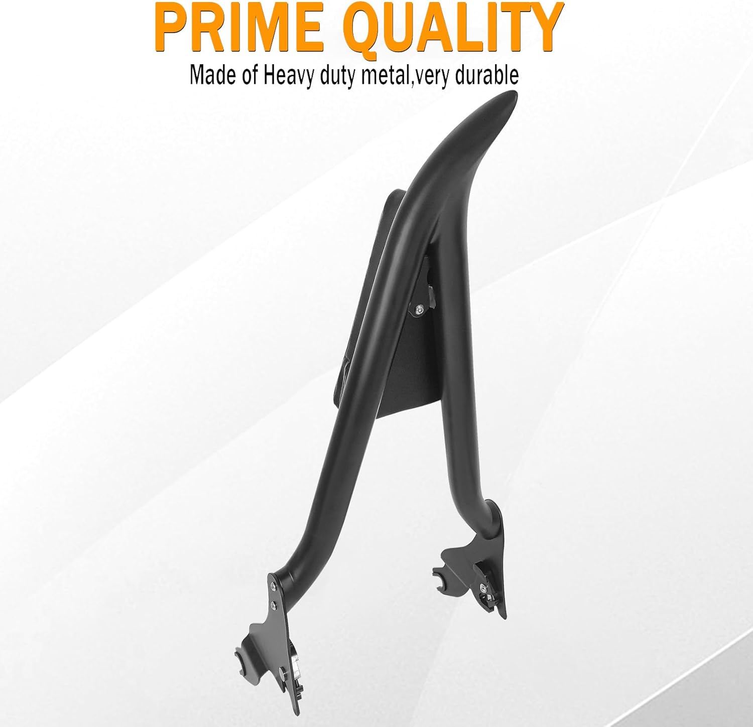 Matte Black Sissy Bar Backrest, Detachable Passenger Back Rest Rear Pad Compatible for Harley Davidson Touring Models 2009-Later Street Glide Road Glide Electra Glide Road King