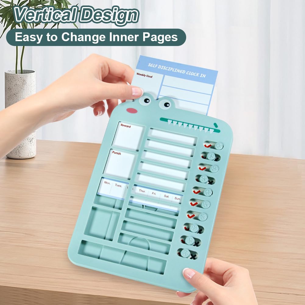 SUSUchens 2Pcs Note Message Checklist Kids Chore Chart To Do List Board Checklist Board Chore Charts Home Routine Planning Daily Routine Chart With 10 Detachable Cardstock (White - View #7