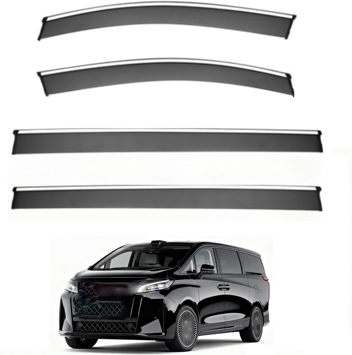 nwsplmy Wind Deflectors for FX Super One MK1 2024-2025, Rain Guards Window Visors, 4-Piece, Protects Against Fading & Cracks