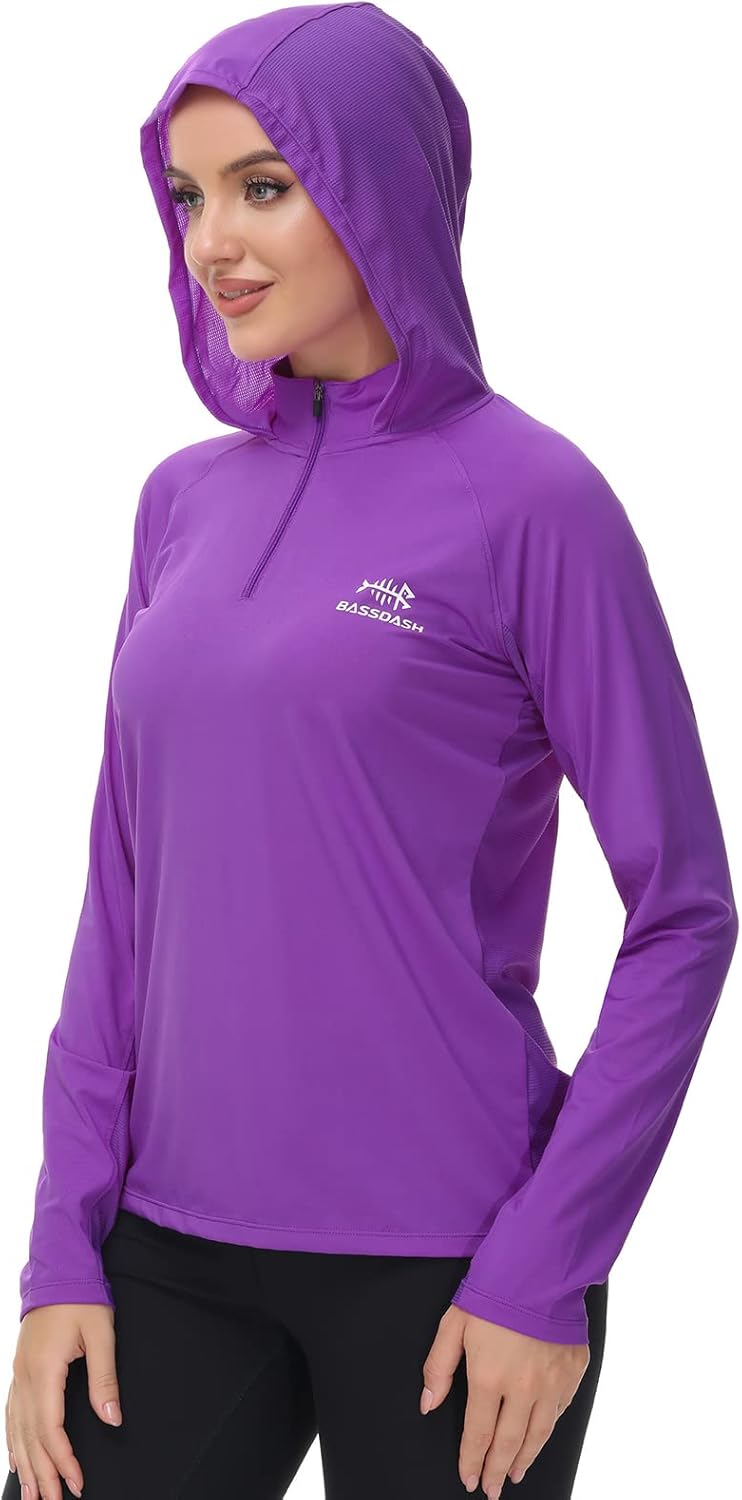 BASSDASH Women’s UPF 50+ Performance Hoodie Long Sleeve UV Fishing Hiking Shirt - Image 6