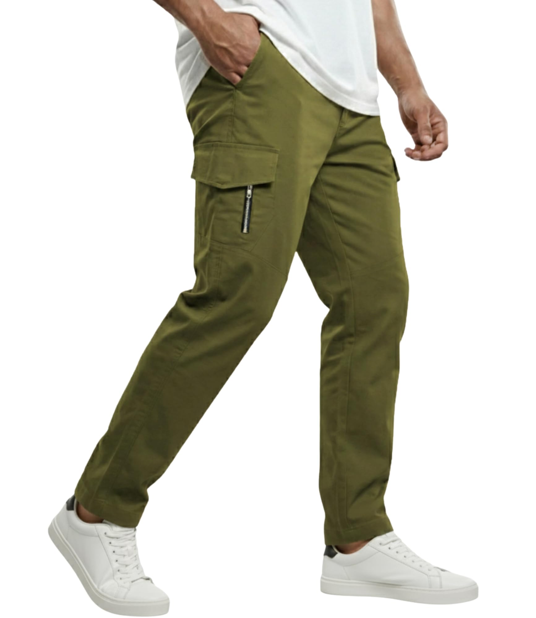 ninq Men’s Cargo Pants with Utility Pockets, Featuring a Relaxed Loose fit for Casual and Workwear. Stylish 6-Pocket Design Ideal for Outdoor wear, Travel-picture-29