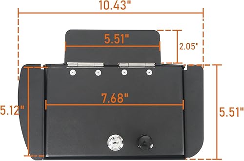 Miniatura 9 de Hooke Road Tacoma - Caja de seguridad para consola central, almacenamiento adicional, compatible con camioneta Toyota Tacoma 05-15 de 2ª generación