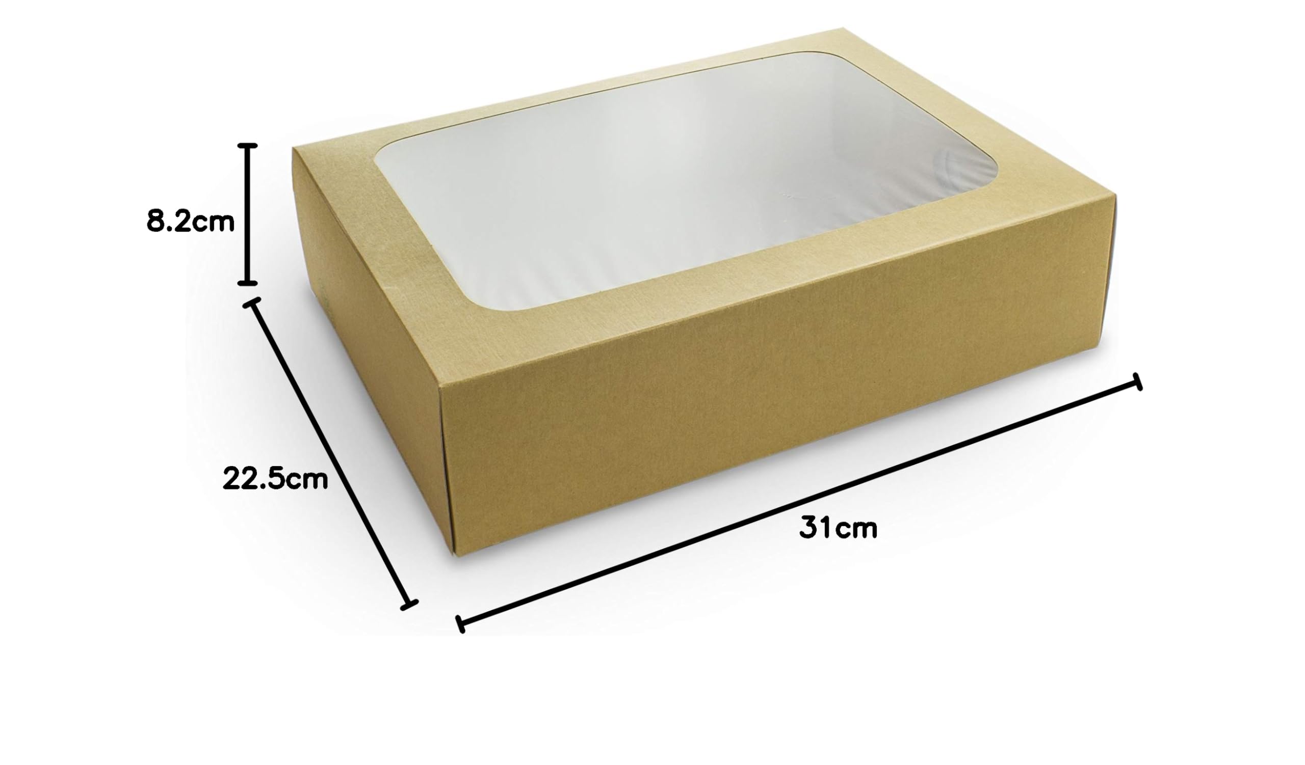 Vegware Fd386 Piatto da Sandwich Compostabile con Coperchio, Altezza 82 mm, Larghezza 225 mm, Lunghezza 310 mm, Confezione da 50