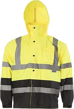 light yellow rain jacket