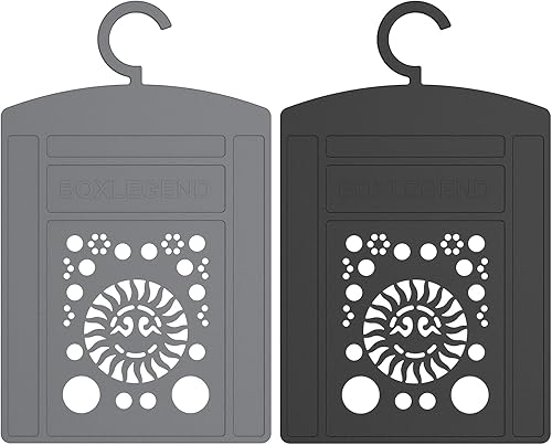 BoxLegend Tabla plegable para camisas, tabla plegable duradera para lavandería, con gancho para colgar carpetas de camisetas, gris y negro