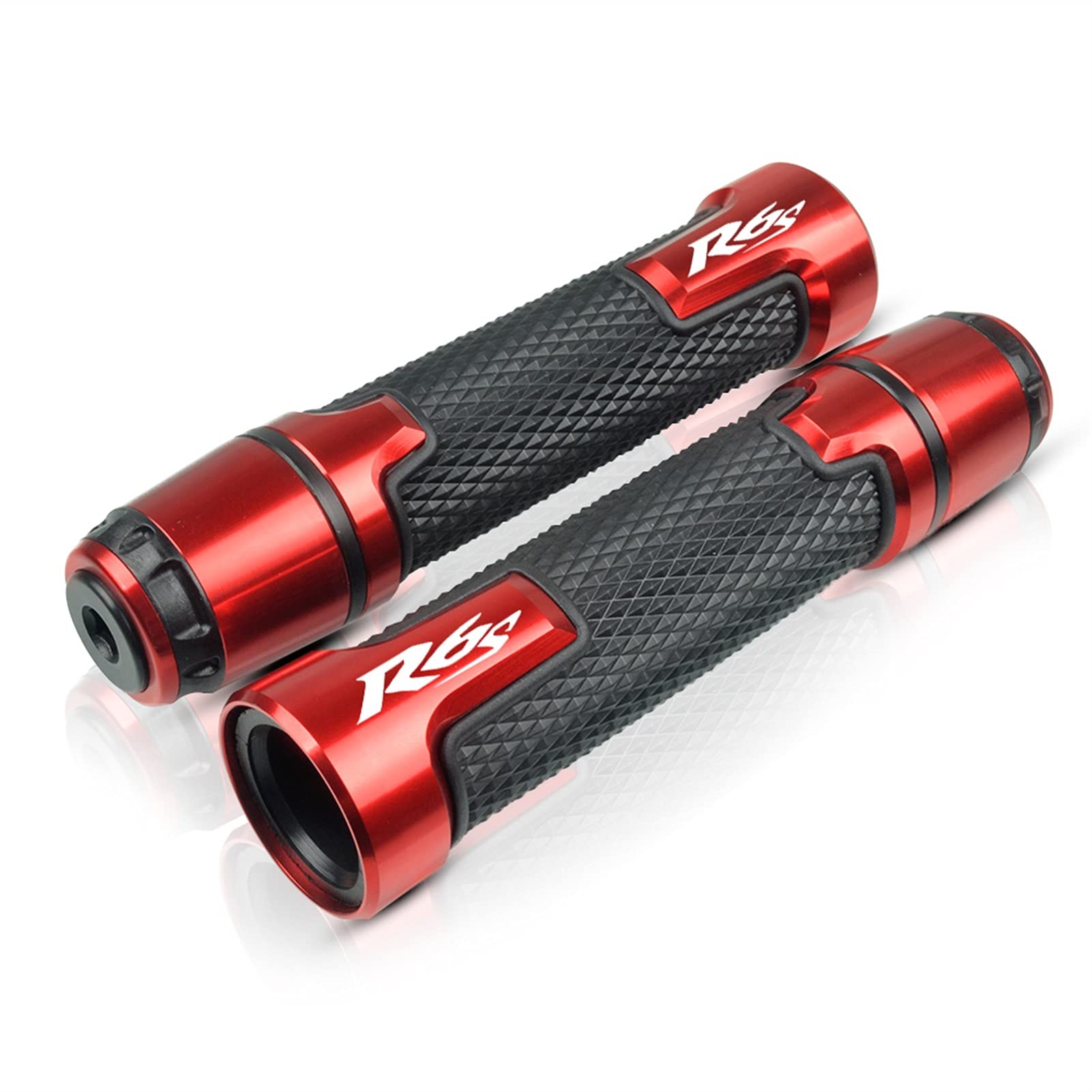 Moto Impugnatura 7/8 "22 Millimetri di CNC del Motociclo Impugnatura del Manubrio Maniglia Bar Moto Manopole del Manubrio per Yamaha YZF R6S YZF-R6S 2006 2007 2008 2009 (Color : Rot)