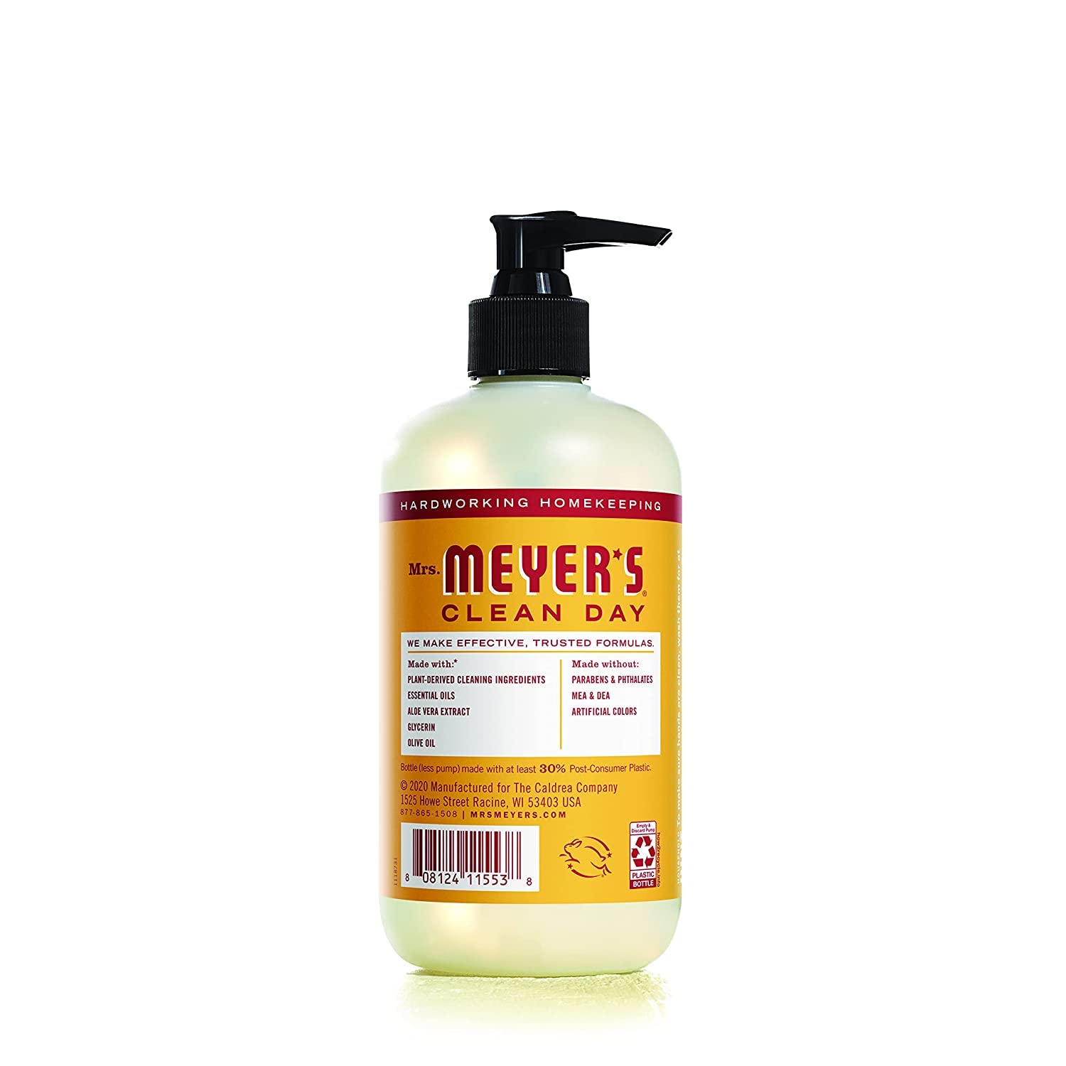 Mrs. MEYER'S CLEAN DAY Hand Soap, Made with Essential Oils, Clementine 12.5 Fl Oz (Pack of 4)