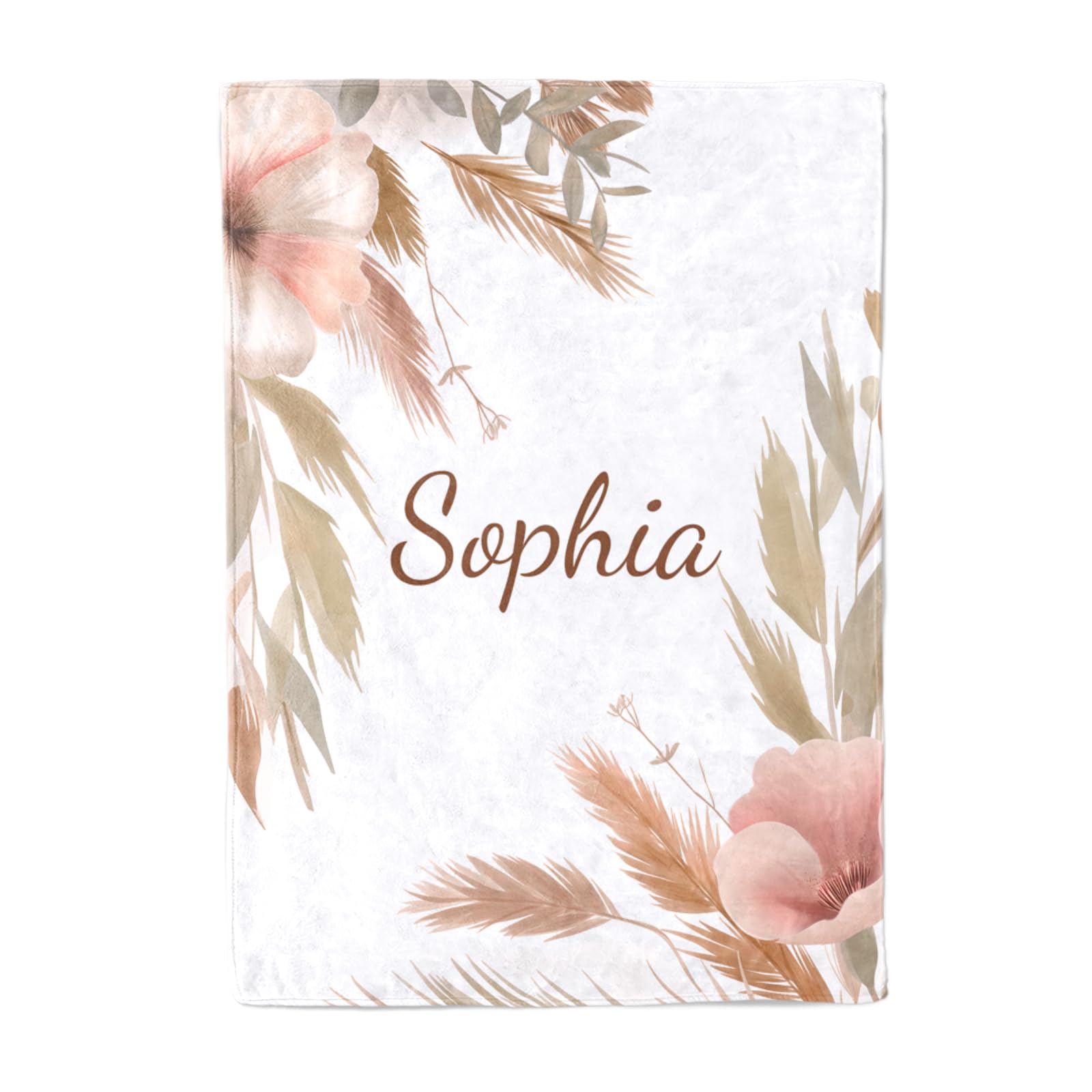 Personalised Elephants Blanket for Infant Toddler - Soft Newborn Bed Throw - Custom Name for Kids for Birthday, Baby Shower, Christmas โ image 1