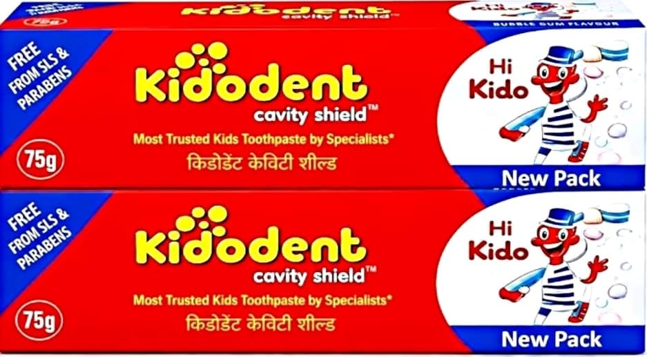 Kidodent toothpaste - kids Cavity Shield Dental Gel Bubblegum Flavour, 60g (Pack of [2]) - Strong Teeth & Fresh Breath-picture-29