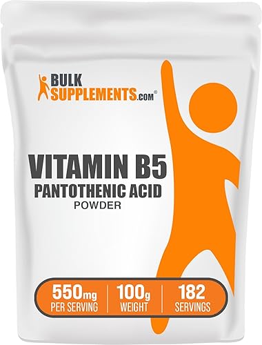 Miniatura 10 de BulkSupplements. com Vitamina B5 en polvo - como pantotenato de calcio, vitaminas B5 - Sin gluten, 500 mg de vitamina B5 ácido pantoténico por