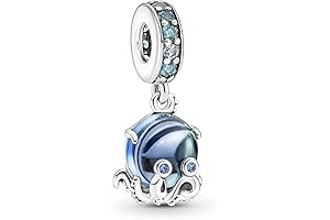 Murano Glass Cute Octopus Dangle Charm for Pandora Bracelet