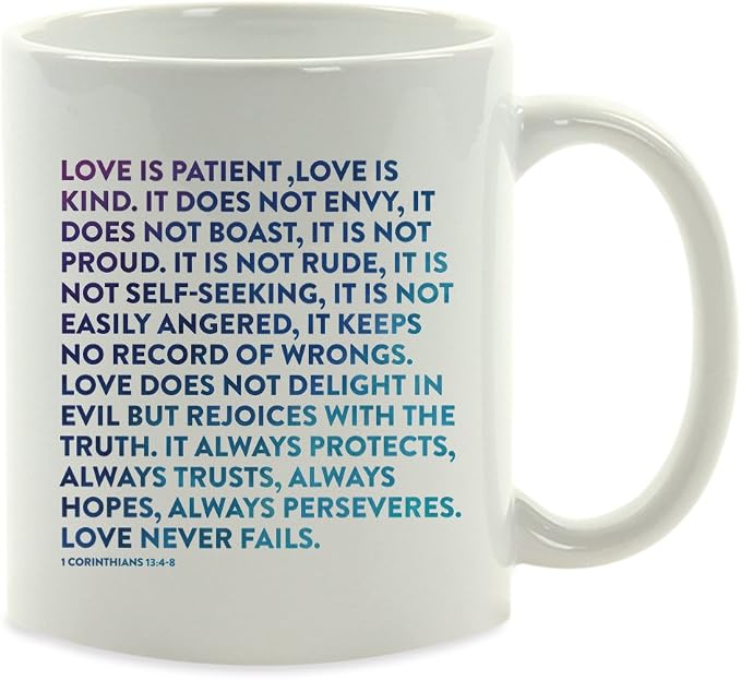 Andaz Press 11 Oz Coffee Mug - Bible Verse 1 Peter 5:7, Ceramic, Gift Boxed, Microwave & Dishwasher Safe