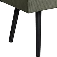 Vista 32 de Banco de entrada, banco beige para dormitorio, moderno extremo otomano de cama, bancos acolchados de pana para sala de estar, vestíbulo, vestíbulo