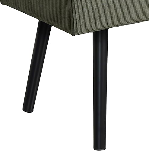 Miniatura 7 de Banco de entrada, banco verde para dormitorio, moderno extremo otomano de cama, bancos acolchados de pana para sala de estar, vestíbulo, vestíbulo,