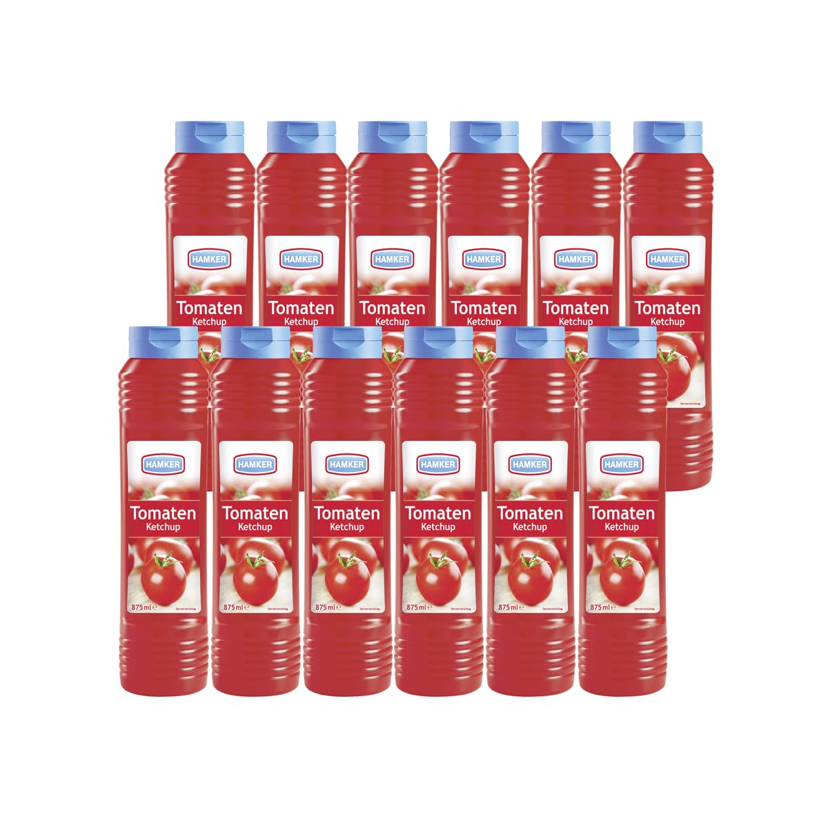 Hamker Tomaten Ketchup für Pommes Steak und gegrilltem 875ml 12er Pack