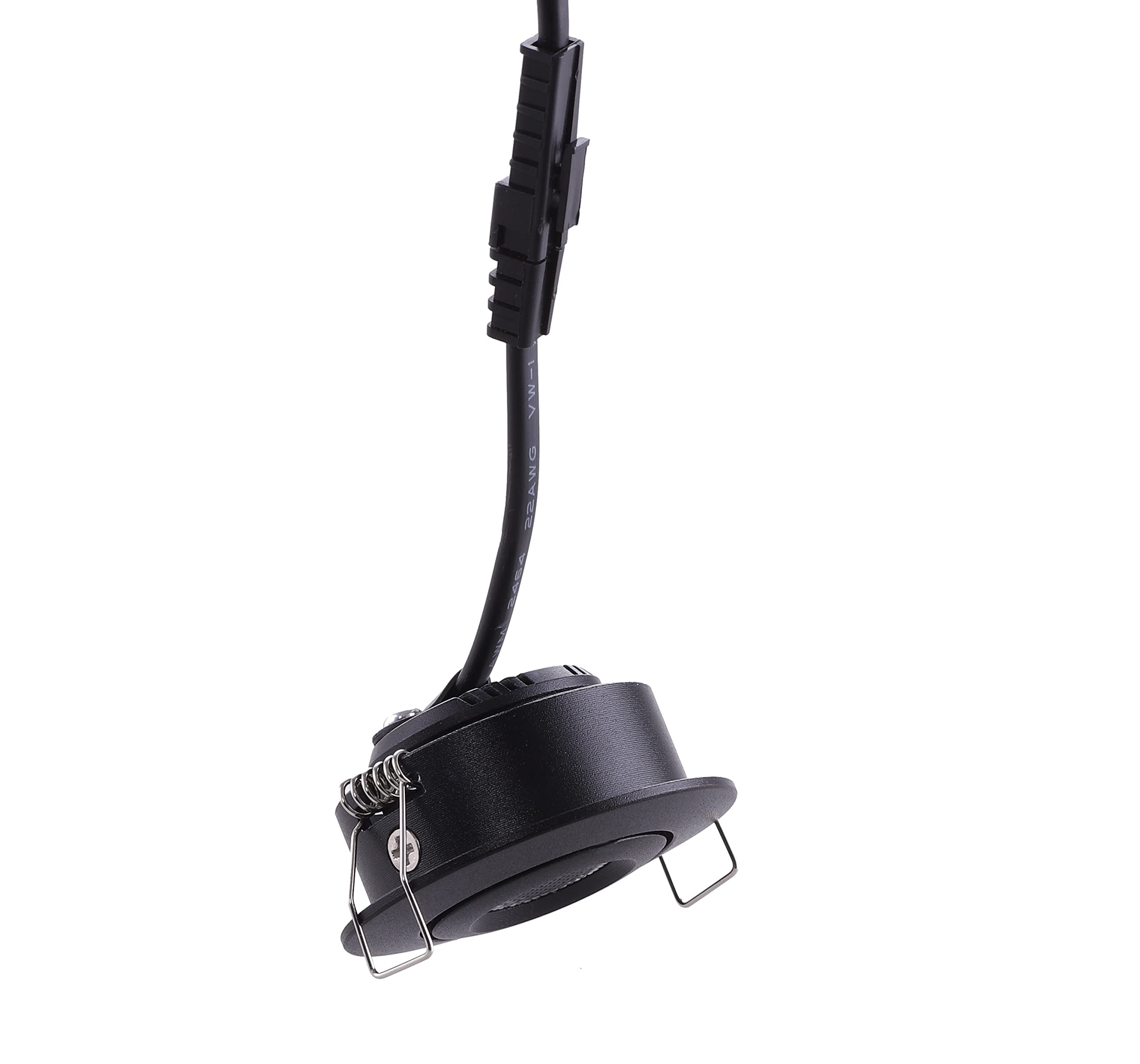 Yodave 4 Mini Spot Encastrable LED Plafond Spot encastré Lampe 1W Blanc Chaud 3000K pour Vitrine,Plafond,Cuisine,Placard,DIY éclairage etc