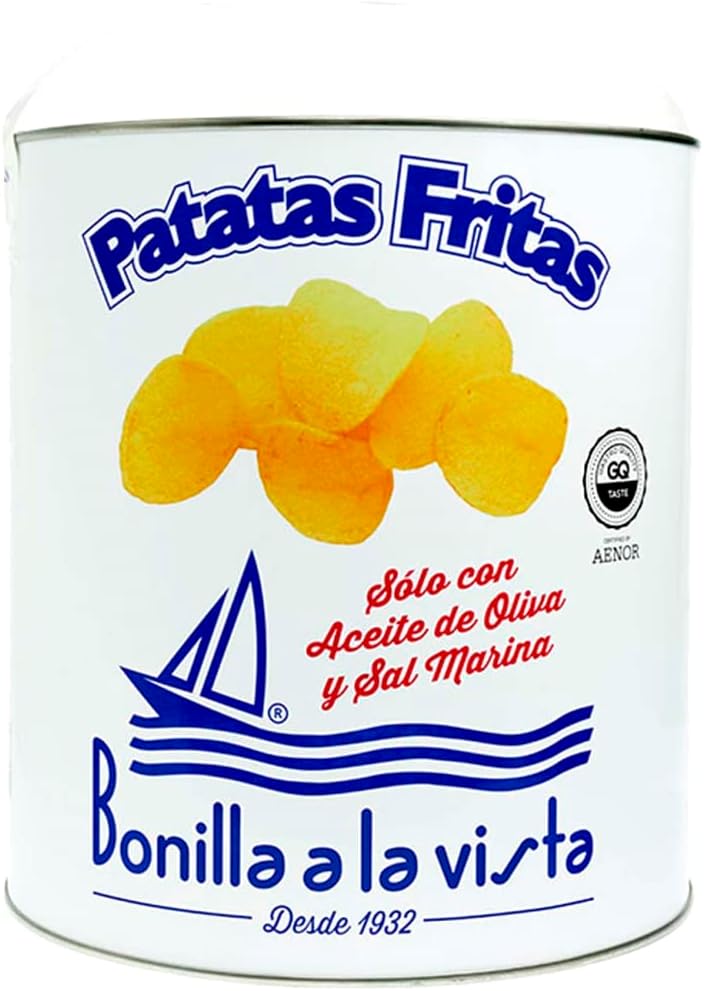 Bonilla a La Vista | Olive Oil & Sea Salt Crisps | 3 x 500g Tins