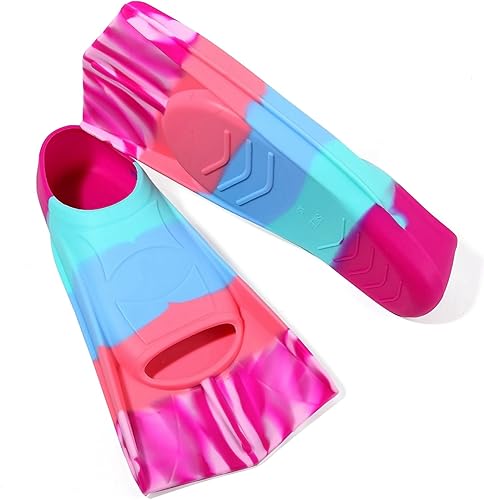 Vista 248 de Aletas de natación para niños, aletas cortas para niños, aletas de natación para entrenamiento de natación para niños y niñas principiantes Un