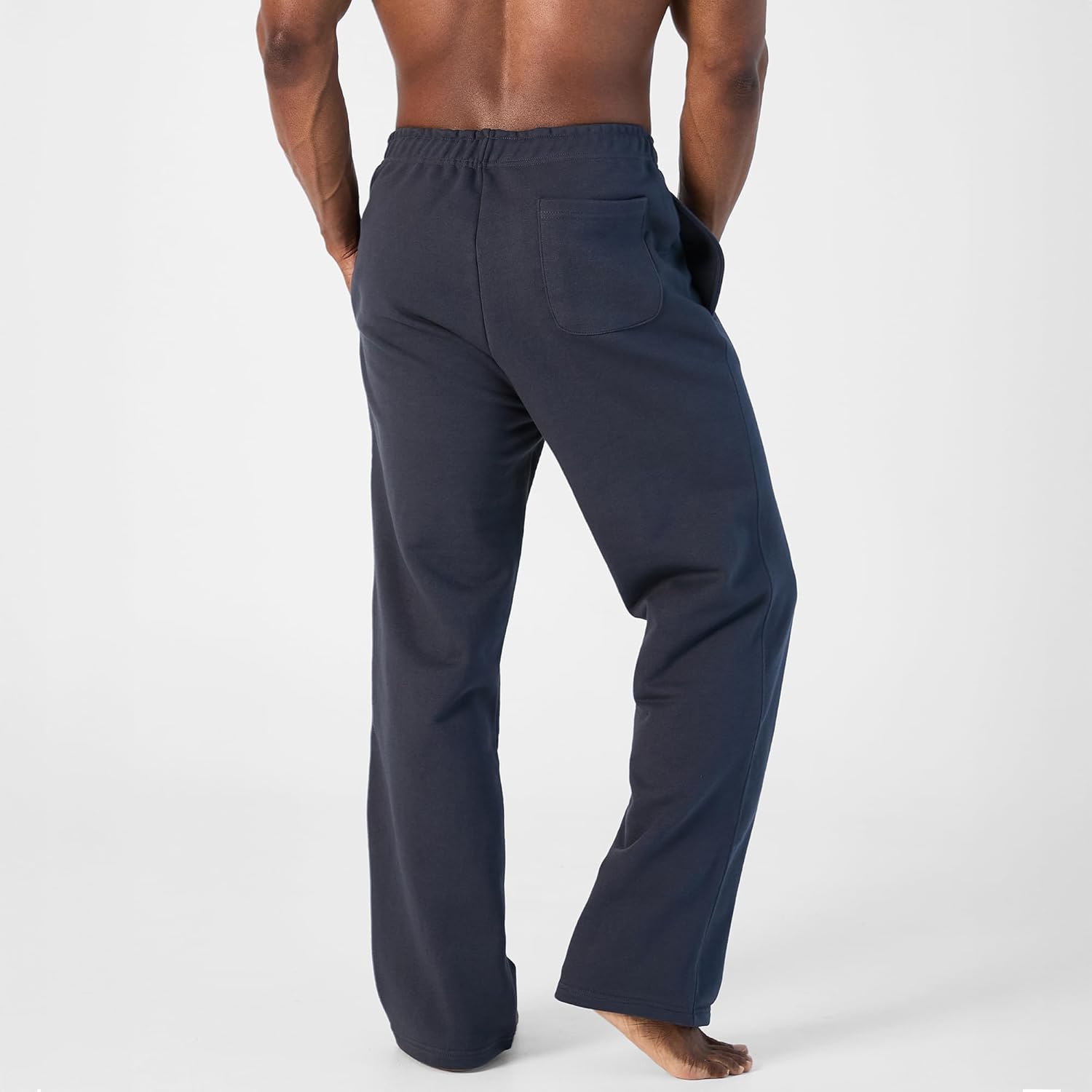 Ohoo Men's Heavyweight Sweatpants Soft French Terry Open Bottom Active Pants - Image 3
