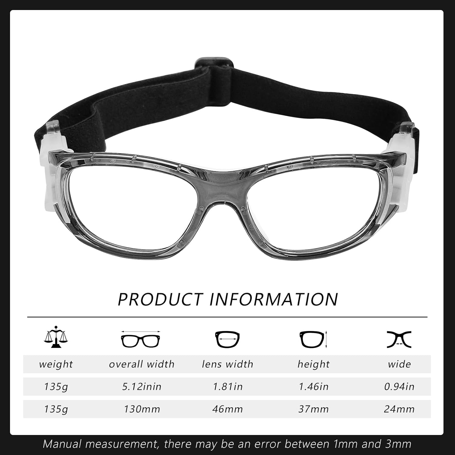 Kids Sport Safety Goggles,Sports Protective Eyewear,Boy Basketball Football Goggles Replaceable Prescription Lenses