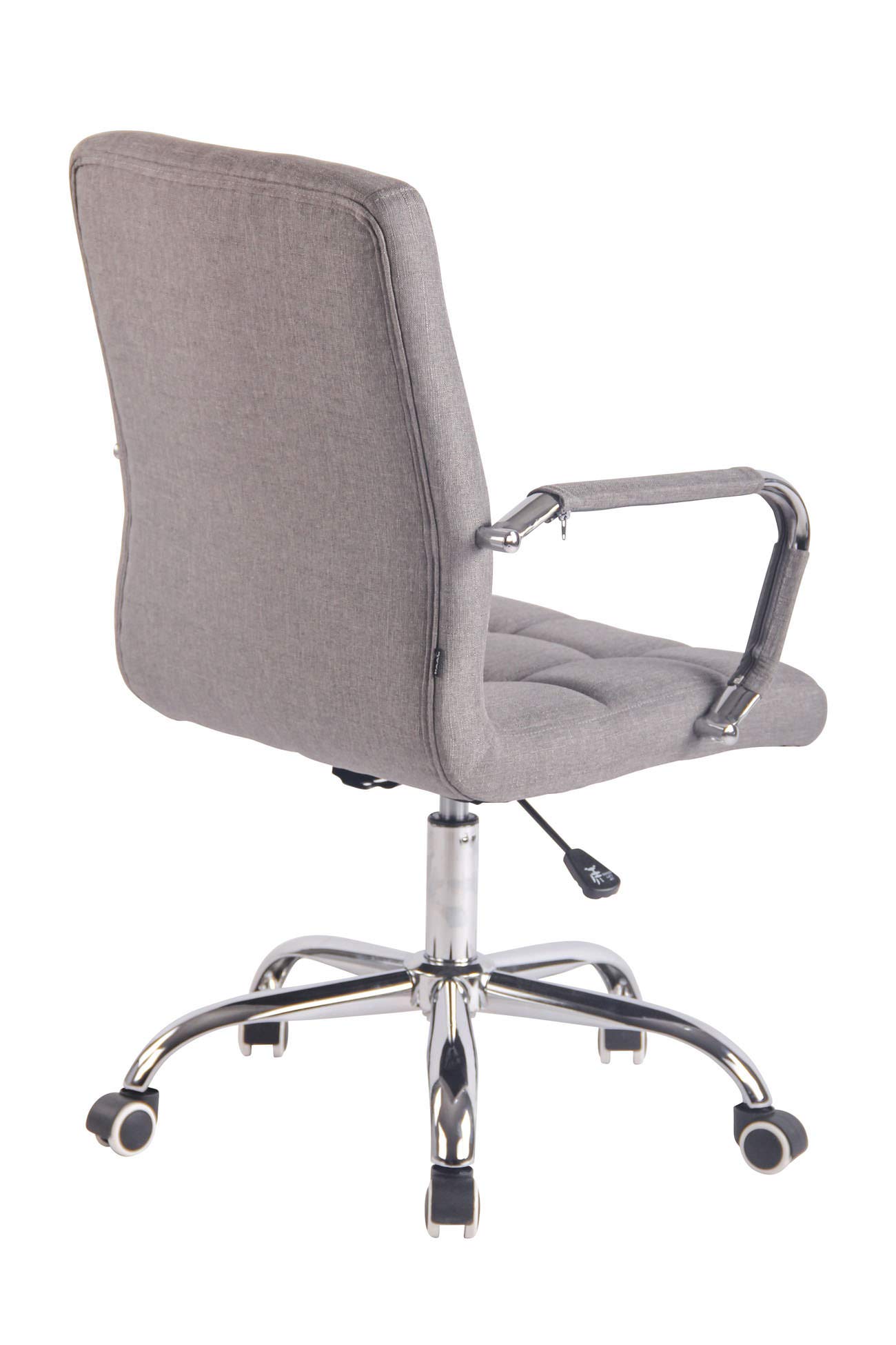 CLP Sedia Design Ufficio Deli In Stoffa I Poltrona Scrivania Imbottita I Sedia Studio Girevole E Regolabile Alt 45-55CM Colore:grigio