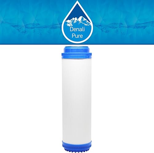 Miniatura 2 de Paquete de 2 piezas de repuesto para filtro de carbón activado granular OmniFIlter U25, cartucho universal de 10 pulgadas compatible con unidad de