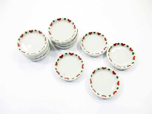 Miniatura 3 de 0.394x0.984 in Navidad Pan/Bandeja Placa Dollhouse Miniatura Cerámica Alimentación Suministro 12990