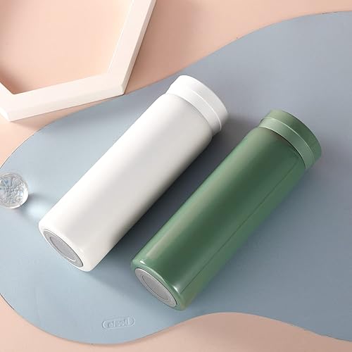 Miniatura 3 de Mini Thermos - Bonita botella de agua de 7 onzas, pequeña botella aislada al vacío de acero inoxidable 1810, a prueba de fugas y derrames, mantiene