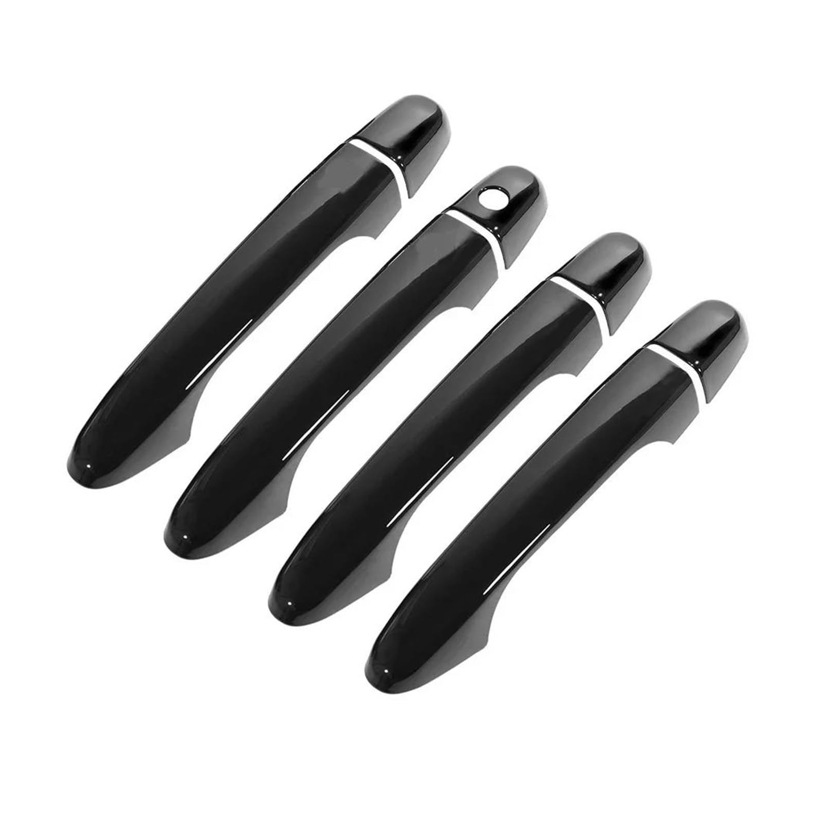 MTVTFECEWG Car Exterior Door Handle Moulding Cover Trim for Civic 9th Gen 2012 2013 2014 2015 (Black A)