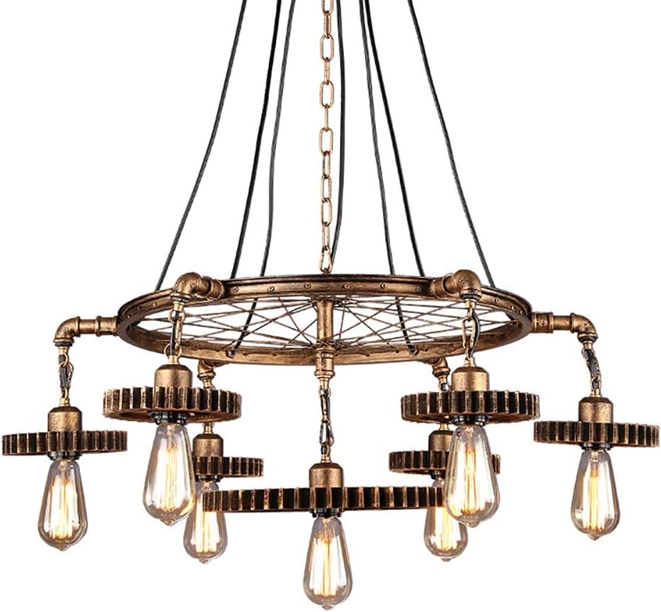 Retro Creative Led Gear Round 7 Light Bedroom Living Room Dining Room Study Lamp/Ceiling Lamp/Lamp