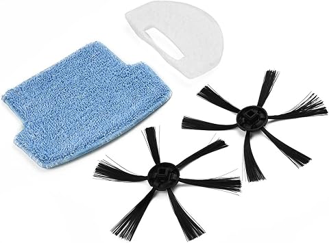 4pcs/Set Vacuum Cleaner Parts Side Brushes Filter Mop Cloth Compatible for Isweep S320 Sweeper Parts Household Cleaning Tools Accessories