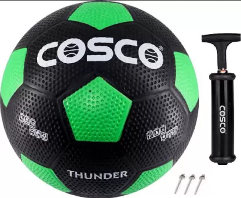 COSCO Thunder New Football Green with Pump and 3 Niddle Football - Size 5 (Pack of 1)-image-14