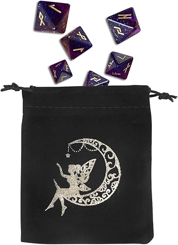 pologmase Bolsa de almacenamiento para tarjetas de tarot misteriosa bolsa de tarot de adivinación mágica negra bolsas de terciopelo para joyas bolsa