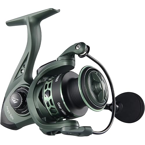 HAUT TON AS Fishing Reels Saltwater Freshwater Spinning Reel, 2000/3000/4000/5000 3+1 Stainless Steel Bearing Casting Inshore Fishing, 22Lbs Max Drag, 5.2:1 Gear Ratio, Surf Fishing Reel