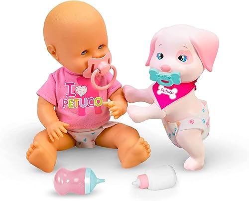 Miniatura 4 de Nenuco & Petuco Baby Doll con cachorro de compañía, accesorios para bebé y cachorro, muñeca de 14 pulgadas