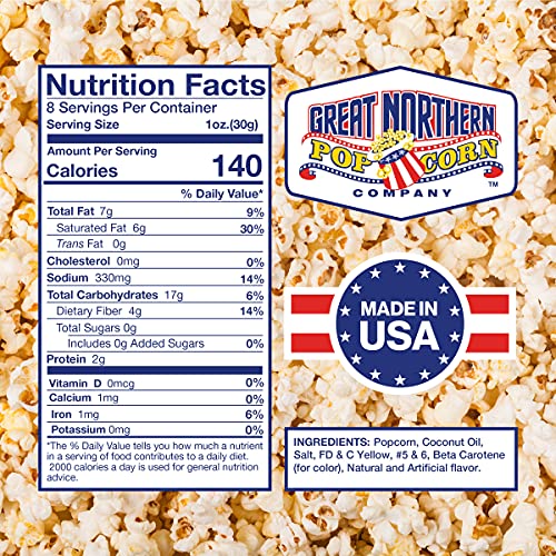 Movie Theater Style 40-Count Popcorn Packs - Pre-Measured 8-Ounce All-in-One Kernel, Salt, Oil Packets for Popping Machines by Great Northern Popcorn by Great Northern Popcorn Company - Image 4